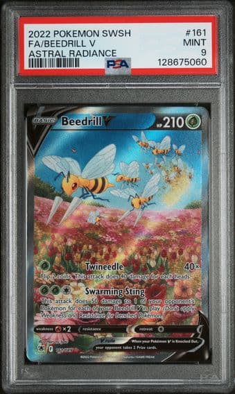 2022 #161 Full Art/Beedrill V PSA 9 Sword & Shield Astral Radiance Pokemon