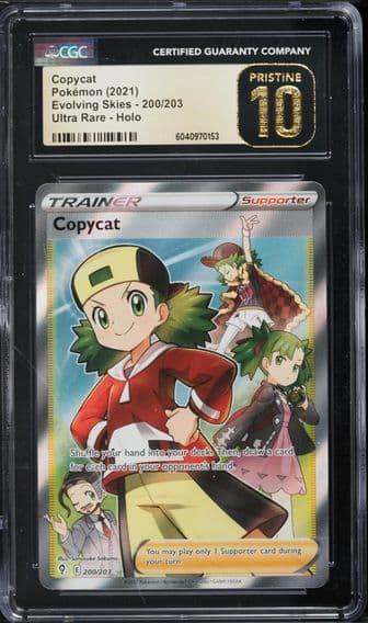 2021 #200 Full Art/Copycat CGC 10 Pristine Sword & Shield Evolving Skies Pokemon