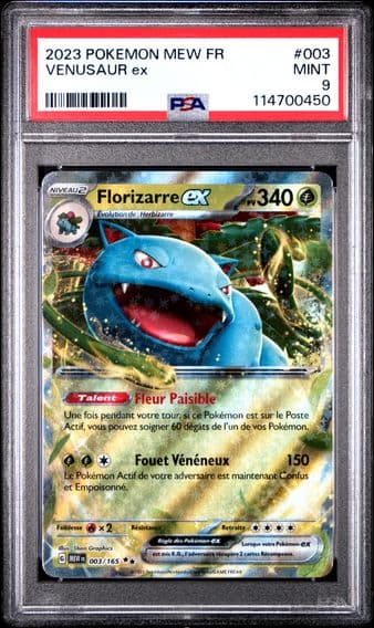 2023 #003 Venusaur EX PSA 9 French Mew FR-151