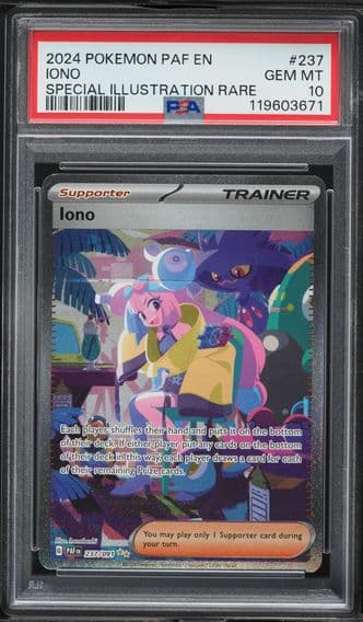 2024 #237 Iono PSA 10 Paf EN-Paldean Fates Pokemon