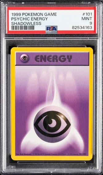 1999 #101 Psychic Energy Shadowless PSA 9 Game Pokemon