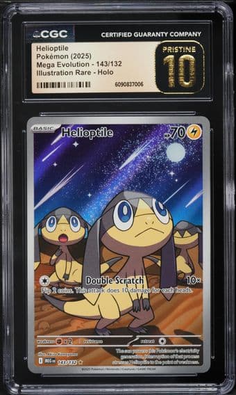 2025 #143 Mega Evolution IR Helioptile CGC 10 Pristine Pokemon