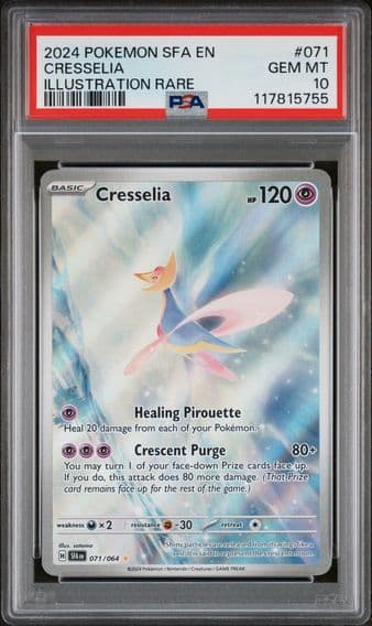 2024 #071 Cresselia PSA 10 Sfa EN-Shrouded Fable Pokemon