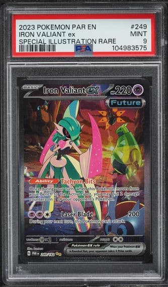 2023 #249 SCARLET & VIOLET PARADOX RIFT SIR IRON VALIANT EX PSA 9 POKEMON
