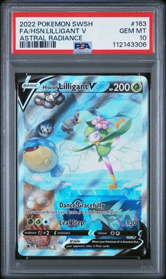 2022 #163 Full Art/Hisuian Lilligant V PSA 10 Sword & Shield Astral Radiance Pokemon