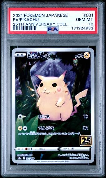2021 #001 Full Art/Pikachu PSA 10 Japanese 25th Anniversary Collection Pokemon