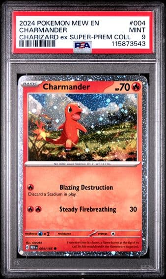 2024 #004 Charmander PSA 9 Mew EN-151 Pokemon