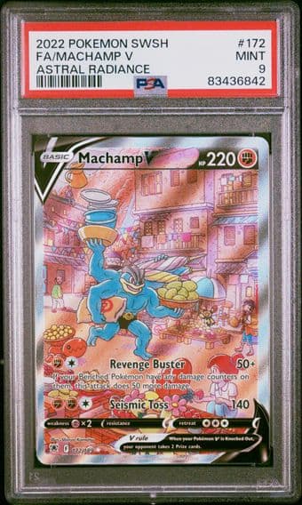 2022 #172 Full Art/Machamp V PSA 9 Sword & Shield Astral Radiance Pokemon