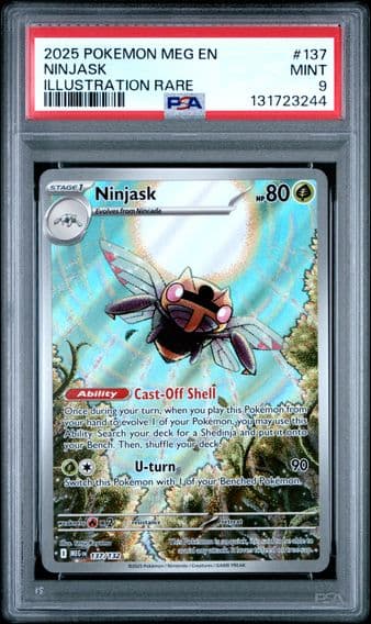 2025 #137 Ninjask PSA 9 Meg EN-Mega Evolution Pokemon