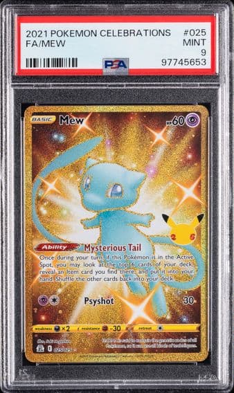 2021 #025 Full Art/Mew PSA 9 Celebrations Pokemon