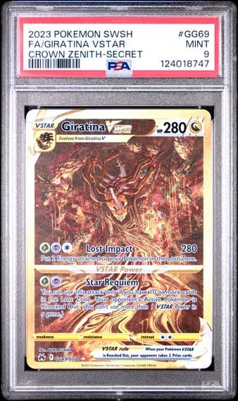 2023 #GG69 Full Art/Giratina Vstar PSA 9 Sword and Shield Crown Zenith Pokemon