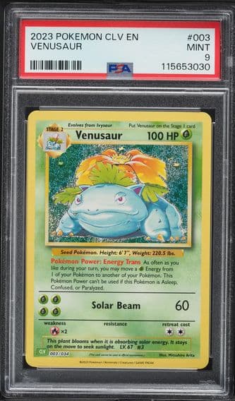 2023 #003 Venusaur PSA 9 CLV-Trading Card Game Classic Venusaur & Lugia EX Deck Pokemon