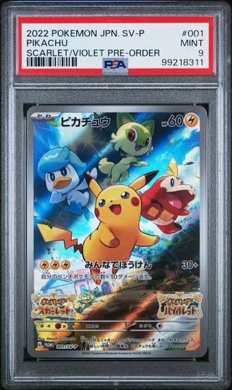 2022 #001 Pikachu PSA 9 Japanese SV Promo Pokemon