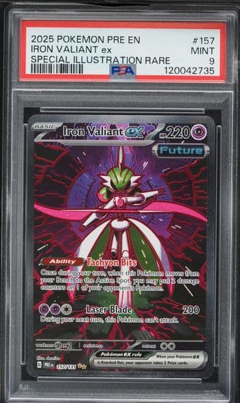 2025 #157 Iron Valiant EX PSA 9 Pre EN-Prismatic Evolutions Pokemon