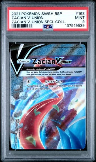 2021 #163 Zacian V-Union PSA 9 Swsh Black Star Promo Pokemon