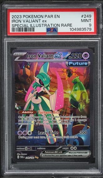2023 #249 SCARLET & VIOLET PARADOX RIFT SIR IRON VALIANT EX PSA 9 POKEMON