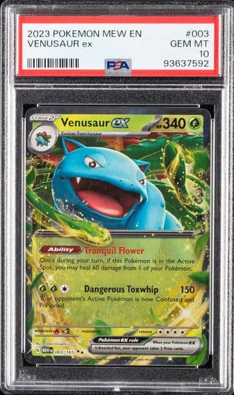 2023 #003 Venusaur EX PSA 10 Mew EN-151 Pokemon