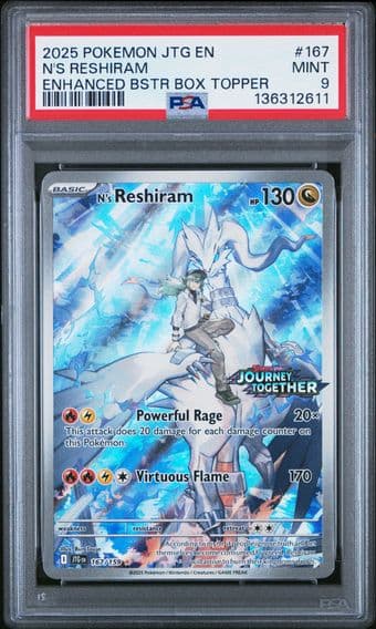 2025 #167 N's Reshiram PSA 9 Jtg EN-Journey Together