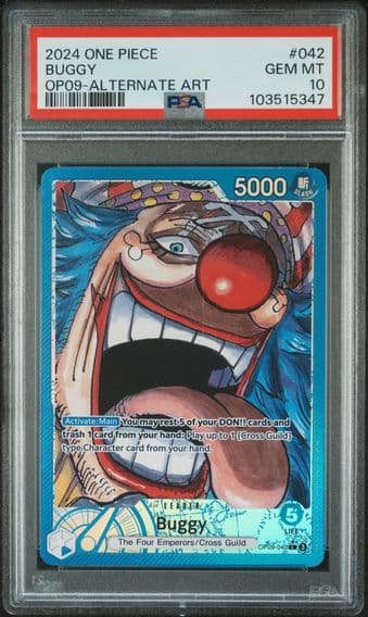2024 #042 Buggy Alternate Art PSA 10 OP09-Emperors in the New World One Piece