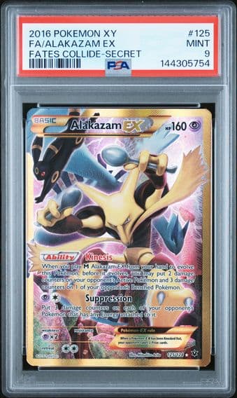 2016 #125 Full Art/Alakazam EX PSA 9 XY Fates Collide Pokemon