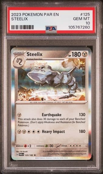 2023 #125 STEELIX PSA 10 POKEMON PAR EN-PARADOX RIFT