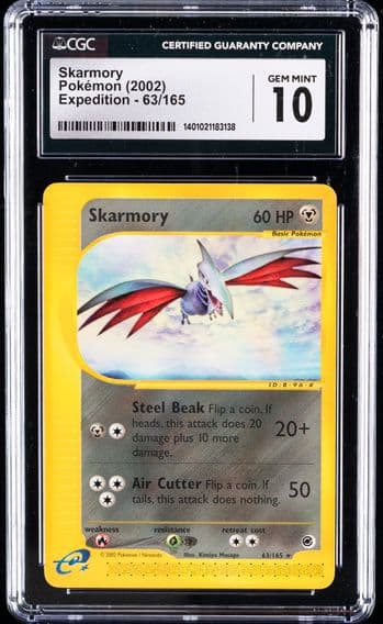 2002 #63 Skarmory CGC 10 Expedition Pokemon