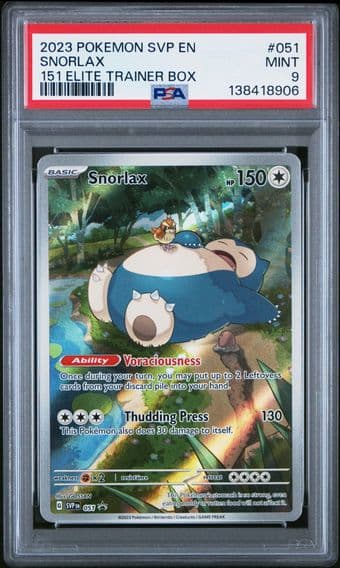 2023 #051 Snorlax PSA 9 Svp EN-SV Black Star Promo Pokemon