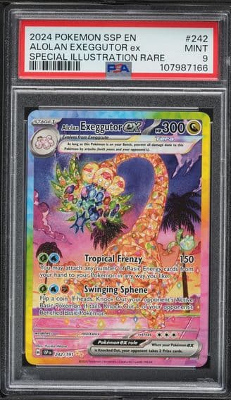 2024 #242 Alolan Exeggutor EX PSA 9 Ssp EN-Surging Sparks Pokemon