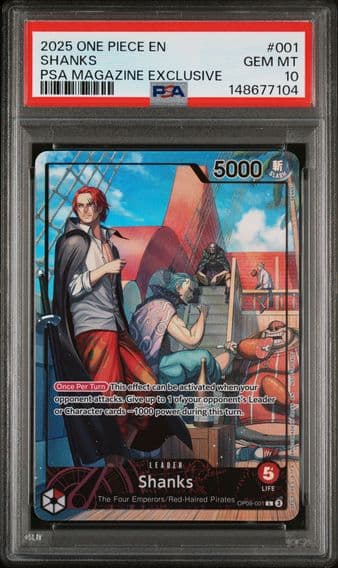 2025 #001 Shanks PSA 10 Promos One Piece