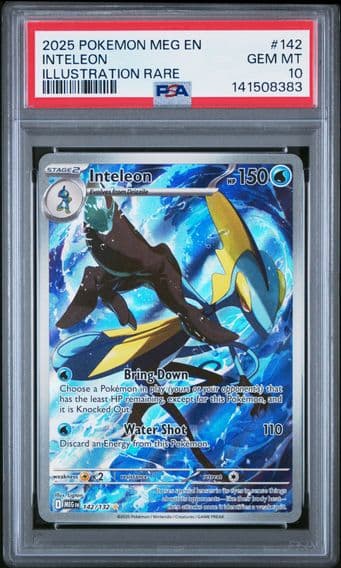 2025 #142 Inteleon PSA 10 Meg EN-Mega Evolution Pokemon