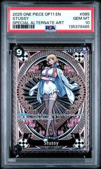 2025 #085 Stussy PSA 10 One Piece OP11-A Fist of Divine Speed