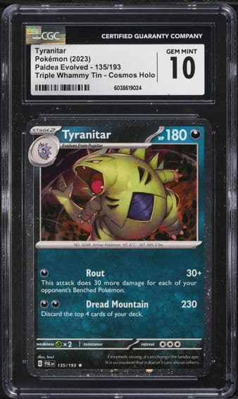 2023 #135 Tyranitar CGC 10 Pal EN-Paldea Evolved Pokemon