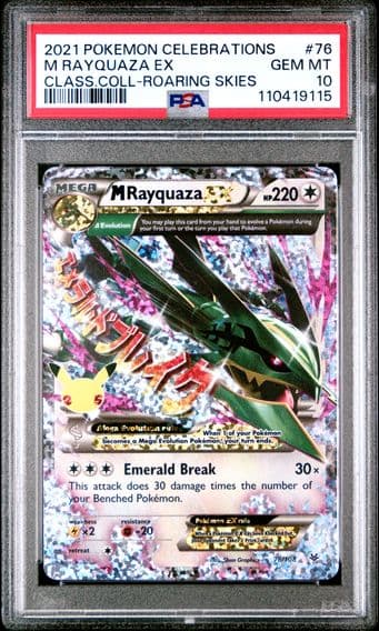 2021 #76 M Rayquaza EX PSA 10 Celebrations Classic Collection Pokemon
