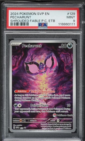 2024 #129 Pecharunt PSA 9 Svp EN-SV Black Star Promo Pokemon