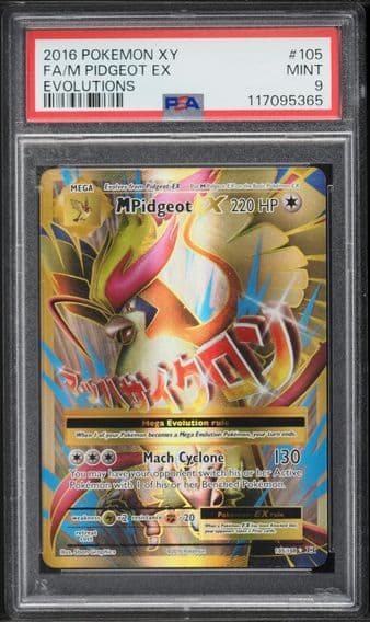 2016 #105 Full Art/M Pidgeot EX PSA 9 XY Evolutions Pokemon