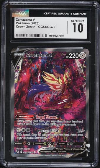 2023 #GG54 Full Art/Zamazenta V CGC 10 Sword and Shield Crown Zenith Pokemon