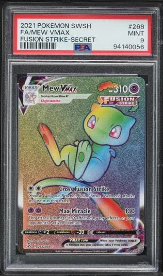 2021 #268 Full Art/Mew Vmax PSA 9 Sword & Shield Fusion Strike Pokemon