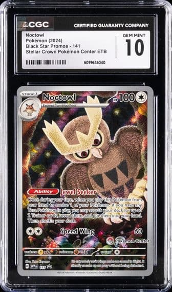 2024 #141 Noctowl CGC 10 Svp EN-SV Black Star Promo Pokemon