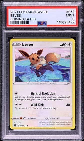 2021 #052 Eevee PSA 9 Sword & Shield Shining Fates Pokemon