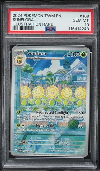 2024 #169 Sunflora PSA 10 Twm EN-Twilight Masquerade Pokemon