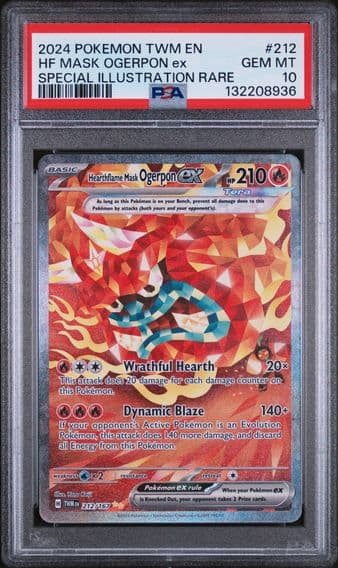 2024 #212 Hearthflame Mask Ogerpon EX PSA 10 Twm EN-Twilight Masquerade Pokemon