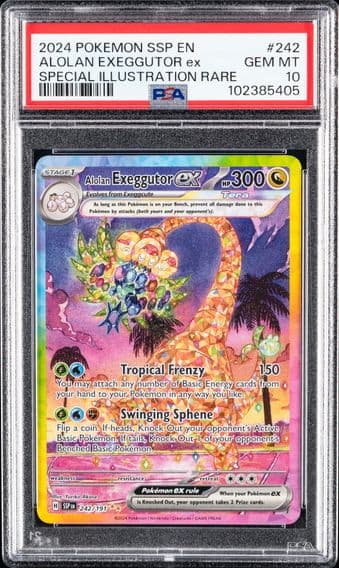 2024 #242 Alolan Exeggutor EX PSA 10 Ssp EN-Surging Sparks Pokemon