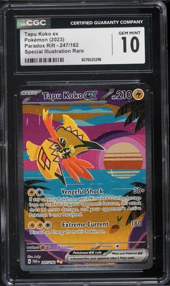 2023 #247 Tapu Koko EX CGC 10 Par EN-Paradox Rift Pokemon