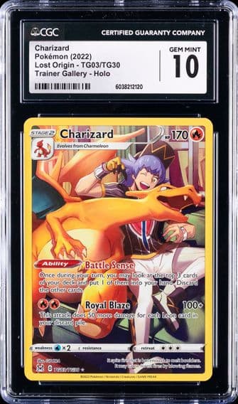 2022 #TG03 Full Art/Charizard CGC 10 Sword & Shield Lost Origin Pokemon