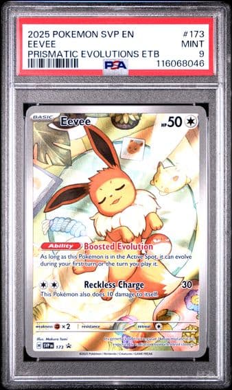 2025 #173 Eevee PSA 9 Svp EN-SV Black Star Promo Pokemon