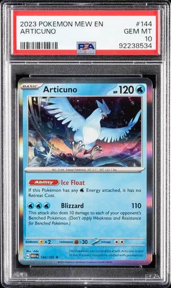 2023 #144 Articuno PSA 10 Mew EN-151 Pokemon