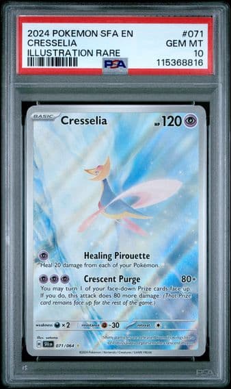 2024 #071 Cresselia PSA 10 Sfa EN-Shrouded Fable Pokemon