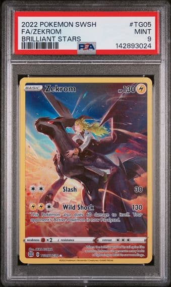 2022 #TG05 Full Art/Zekrom PSA 9 Sword & Shield Brilliant Stars Pokemon