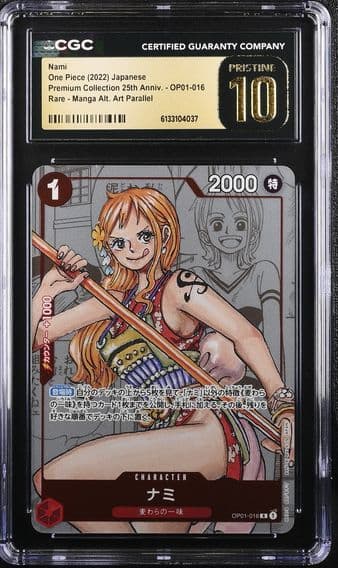 2022 #OP01-016 Nami CGC 10 Pristine Premium Collection 25th Anniversary - Japanese