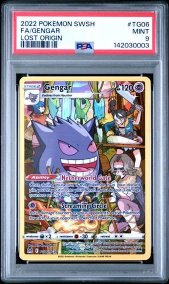 2022 #TG06 Full Art/Gengar PSA 9 Sword & Shield Lost Origin Pokemon